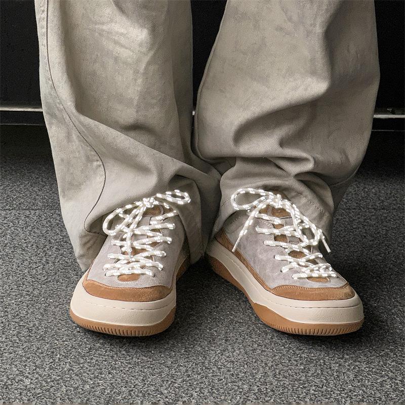 Pantofi sport casual de toamnă 2024 pentru bărbați, stil retro, cu talpă groasă, pentru drumeție