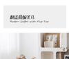 Japanese Round Coffee Table Living Room Rattan Woven Side Table Clamshell Storage Room Desks Multi-functional Home Furniture