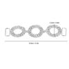 5pcs Rhinestone Bikini Connectors 3 Circle Shapes Sparkling Glass Rhinestones Connection Buckle for Shoes DIY Bikini