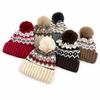 Color Contrasting Casual Beanies Solid Color Unisex Cap Soft Warm Knitted Hat For Women