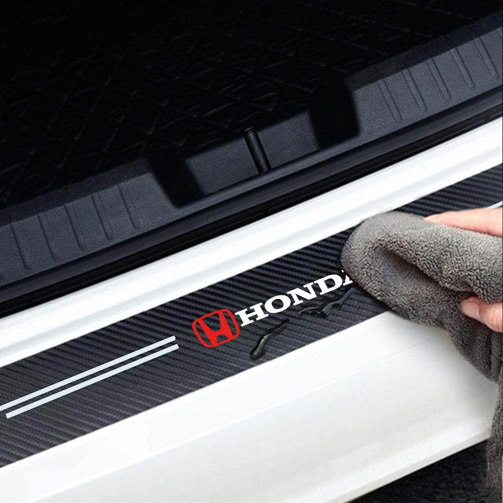4PCS PU Leather Car Door Sill Anti-scratch Protector StickersThreshold Strip For Honda Civic Accord CRV Jazz Odyssey Jade Vezel HQ5