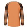 Women's Long Sleeve Crewneck Top with Halloween Print for Casual Fashion