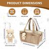 Reise Tragbare Mommy Bag Faltbare Baby Windel Caddy Organizer mit Griff und Bären Anhänger Corduroy Neugeborenen Windel Aufbewahrungskorb