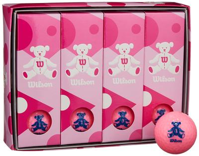 Wilson Bear 4 Golf Pink Balls, Dozen,