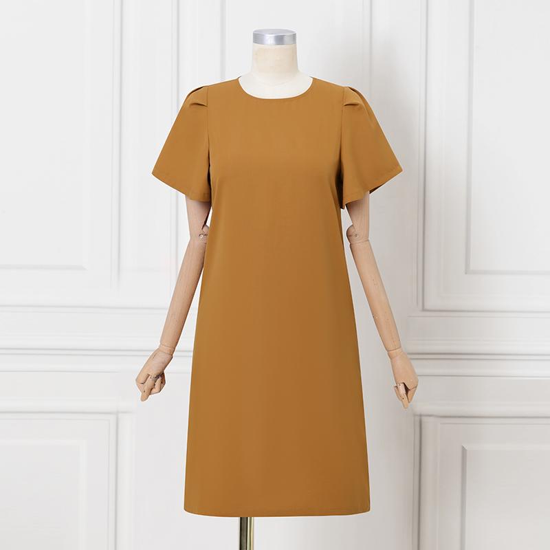 ZANZEA Women Summer Casual Round Neck Short Sleeve Solid Dress