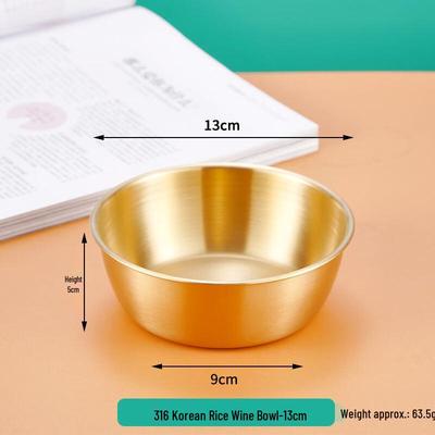 Set of 10 Korean 316 Stainless Steel Rice Wine Bowls