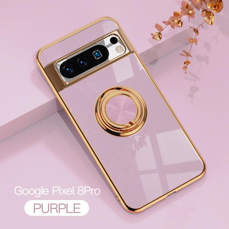 Elastyczne Odporne na Wstrząsy Etui na Telefon z Pierścieniem do Google Pixel 10 9 Pro XL 9A 8A 7A 6A 5A 8 7 9 Pro Stojak Tylna Pokrywa Funda