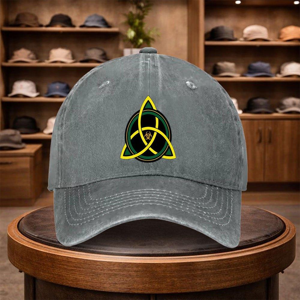 Triquetra Print Baseball Cap Casual Duckbill Hat Fashionable Hat Adjustable Outdoor Casual Cap for All Seasons Suitable fo