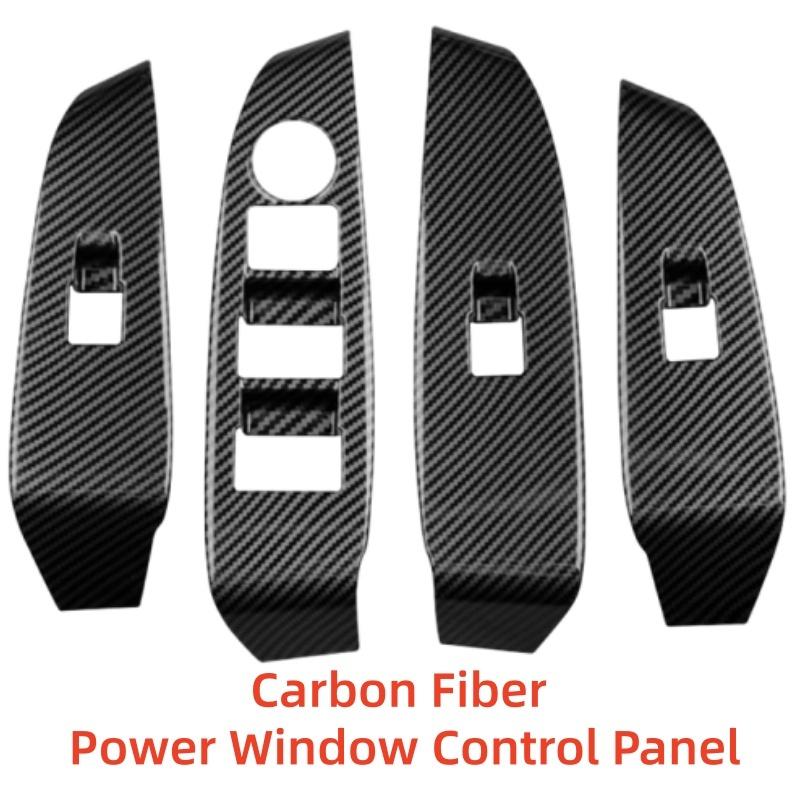 Power Window Control Panel Car Upgrade Stickers ABS Plastic Carbon For Mazda Atenza  Trim Paste Cars Decoration Accessories