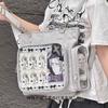 Schoolbag Three-purpose messenger bag Pain bag Large capacity tote bag Versatile shoulder bag Social animal commuter women's backpack