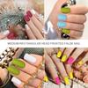 1 Set Glue On Nails Medium Length Toe Square Style Matte Press On Stick Solid Color Art Decals Beauty Tool Manicure Kit