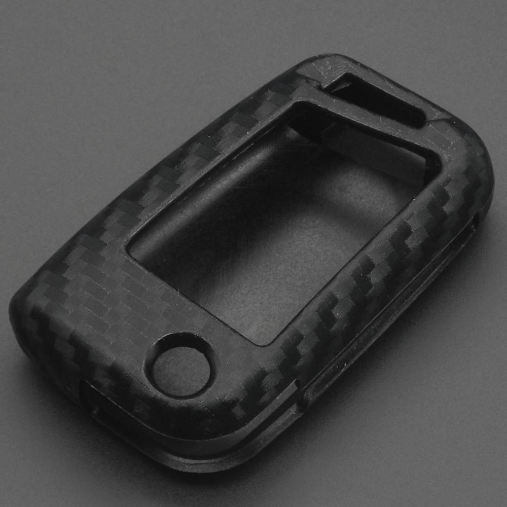 

Jingyuqin 3 кнопки дистанционный углеродный силиконовый чехол для ключей для VW Polo Golf 7 Tiguan Skoda Octavia Kodiaq Karoq Seat Ateca Leon Ibiza легкие хаки