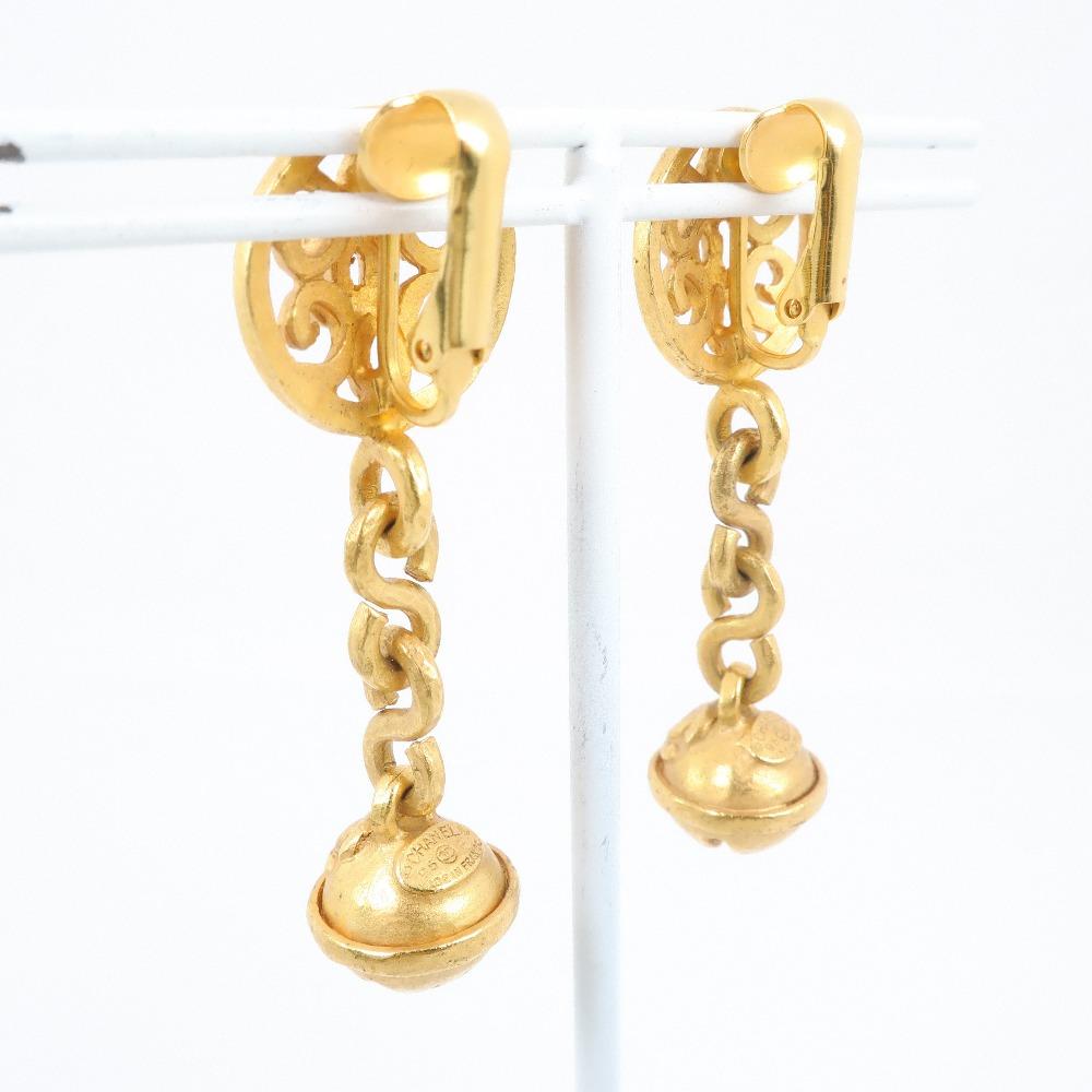 CHANEL Earring bell Plated Gold 14.2g Women Used