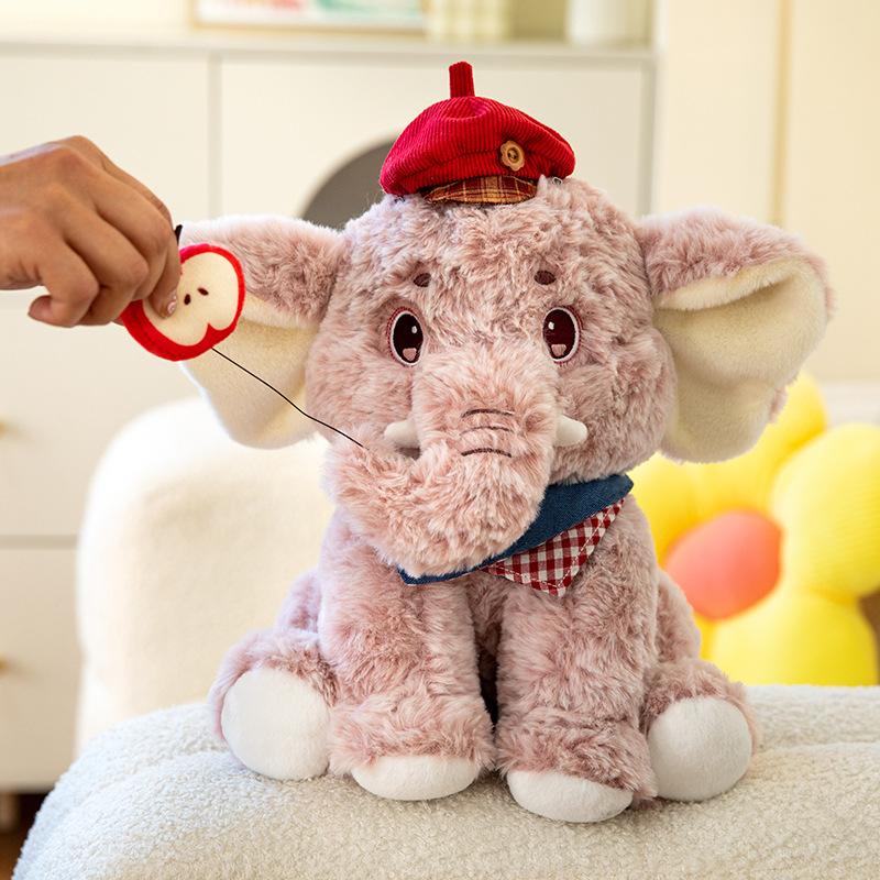 Cartoon Apfel Elefant Plüschtier Niedlicher Bananen Elefant Kinderbegleiter Puppe Paar Stoffpuppe