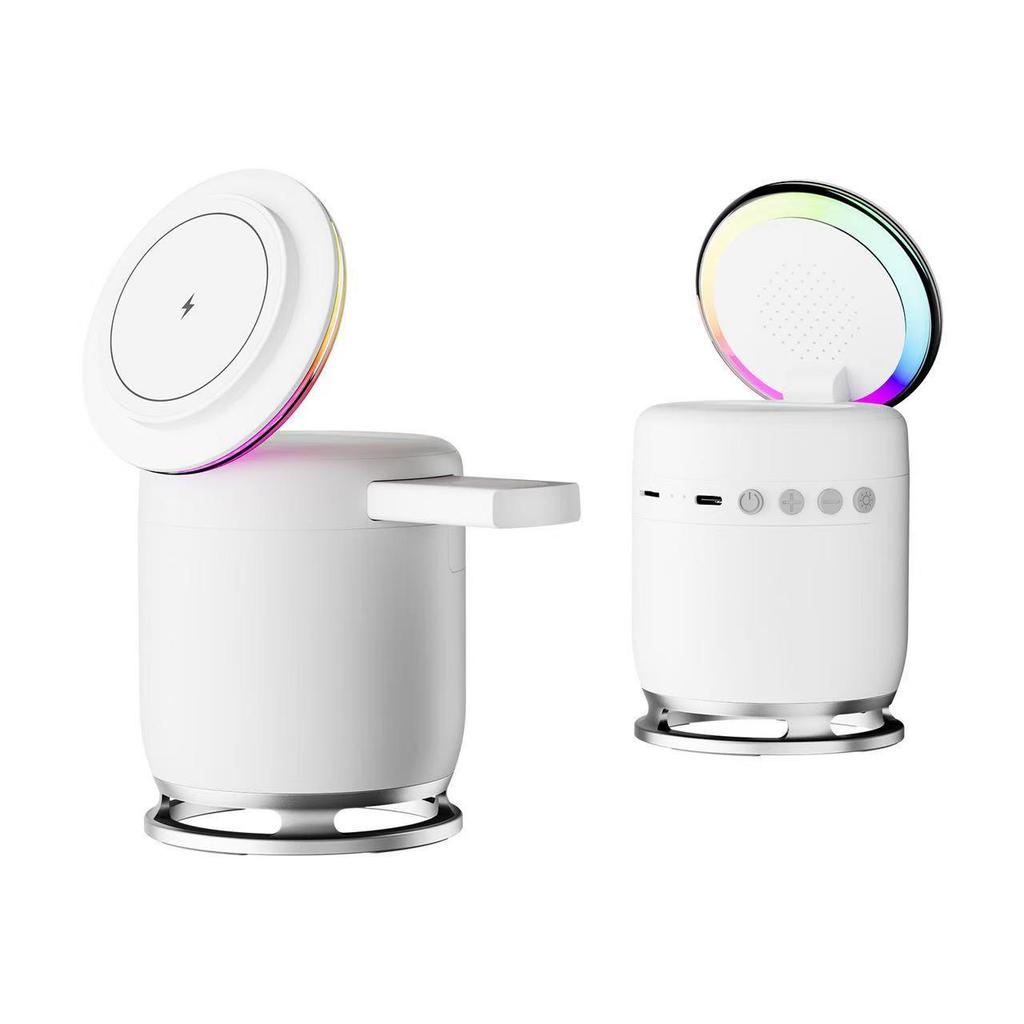 Multifunctional Bluetooth Speaker & Qi2 Certified Foldable 5-in-1 Magnetic Wireless Charger with Phone Charging