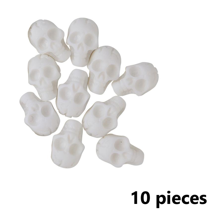 10/50Pcs Skull Nail Art Charms Flatback Beads, Punk Halloween Party Holiday Nail Art DIY Decoration