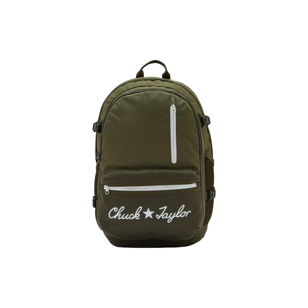 New Converse Straight Edge Polyester Laptop Backpack Regular Unisex Green 10024295-A03
