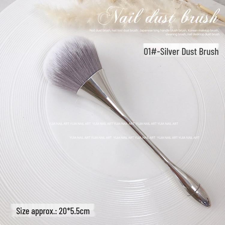 Silver Ripple Nail Art Photo Props - Makeup Brush Background Tools for Influencer Shoots