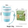 Tazza pieghevole portatile in silicone: Grande Capacità per Viaggi, Campeggio, Caffè, Succhi e Collutorio.