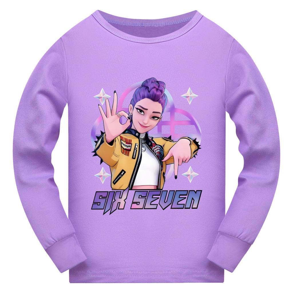 5232 Kids Girls Rumi Zoey Mira Super Star Print Long Sleeves T-Shirt