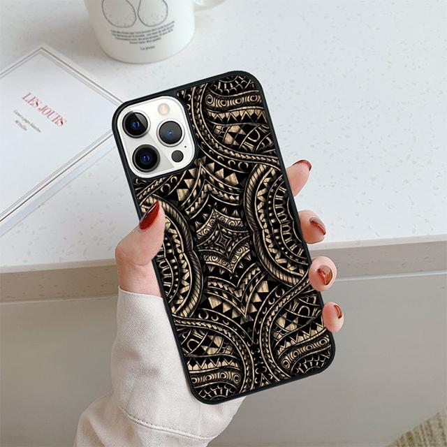 Maori Polynesian Samoan Tribal Phone Case For iPhone 17 Air 14 15 16 13 12 Cover For Apple Pro Max 6S Plus