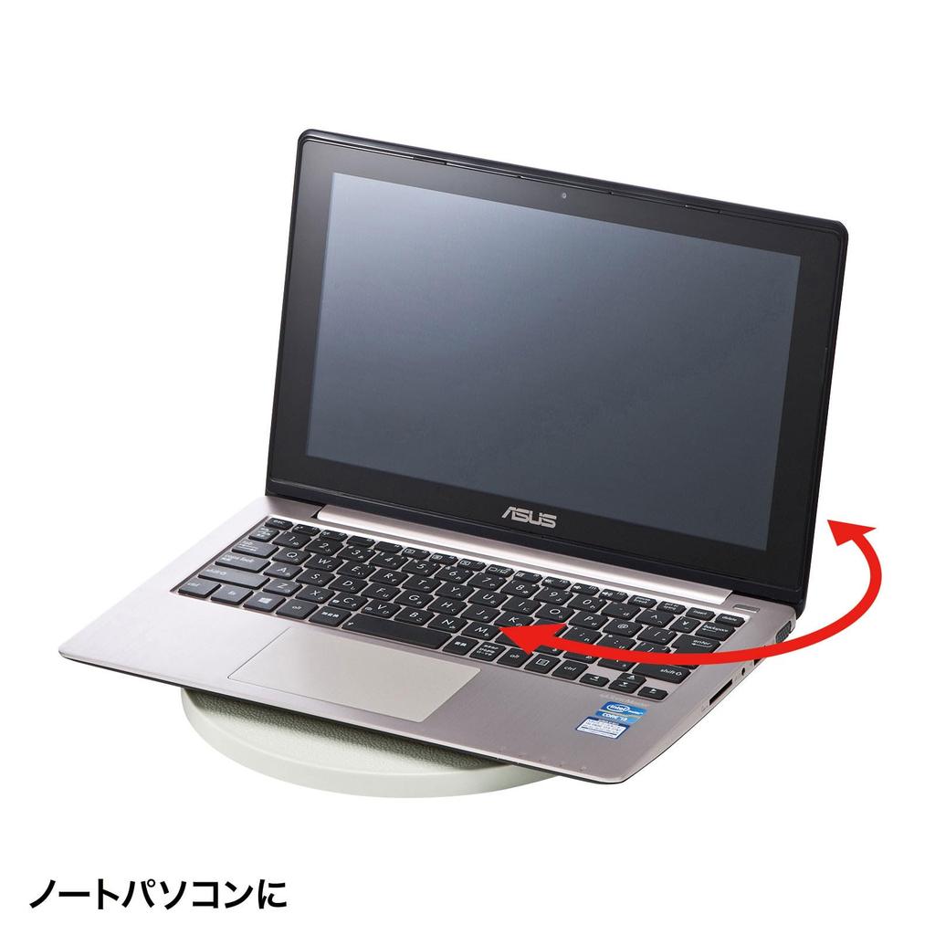 Sanwa Supply Rotating 230mm 30kg Load Capacity CR-15KN Laptop/Display Stand, Diameter,