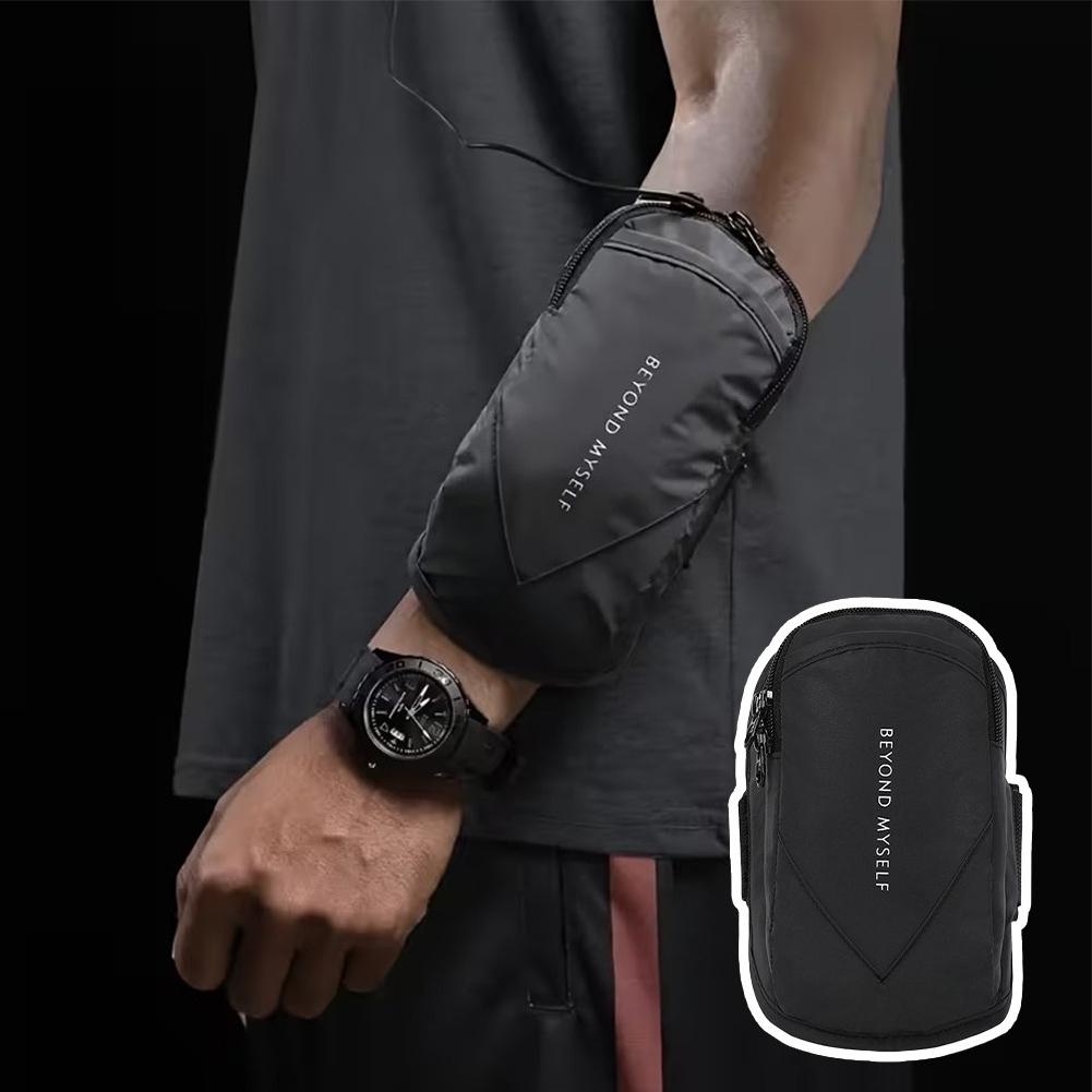 Multifunctional Running Armband Waterproof and Sweat-Resistant Mobile Phone Storage Pouch Reflective Design for Night Running