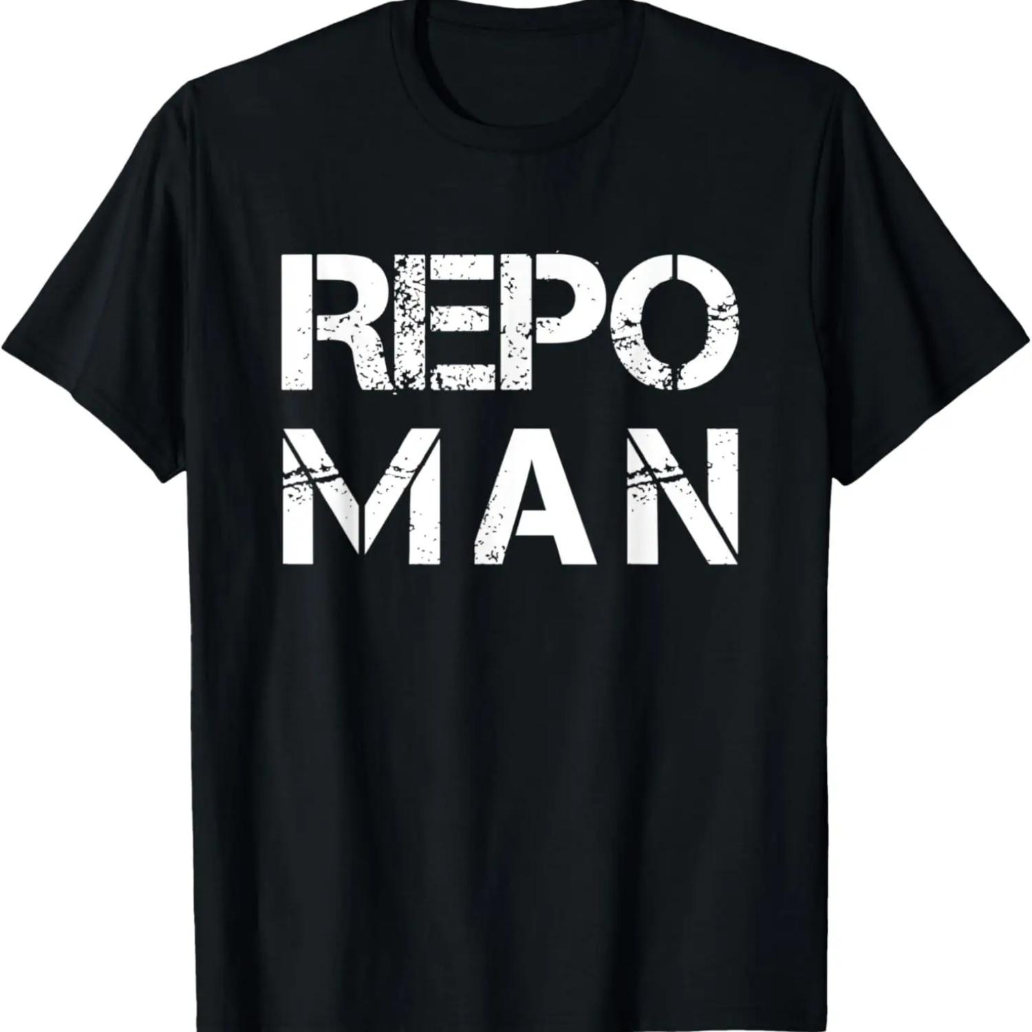 Repo Man Recovery Dad Tow Truck Funny Repossession Gift T-Shirt S чёрный