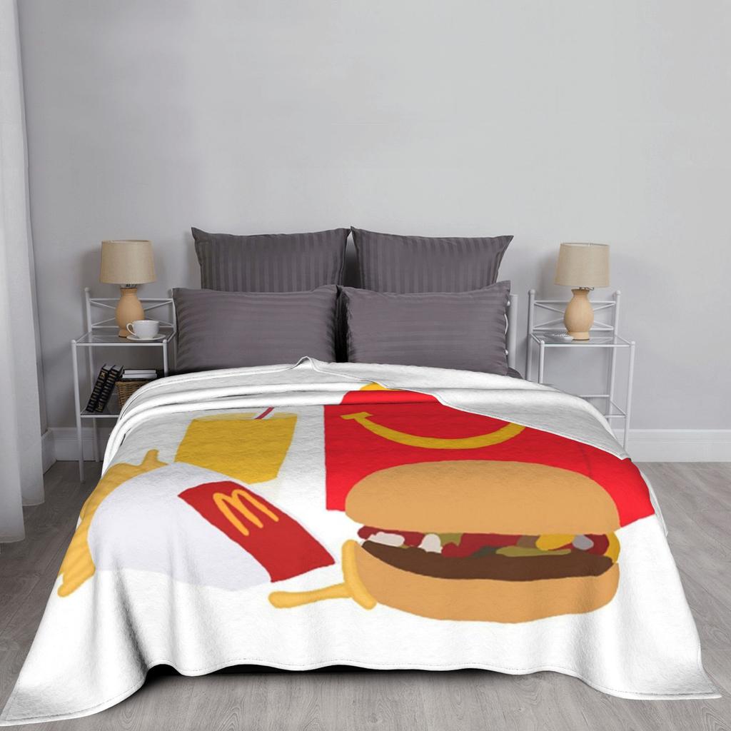 McDonald’s happy meal Blanket Super Soft Flannel Sofa Throw Blanket for Couch Bedding Travel Throws Bedspread Quilt