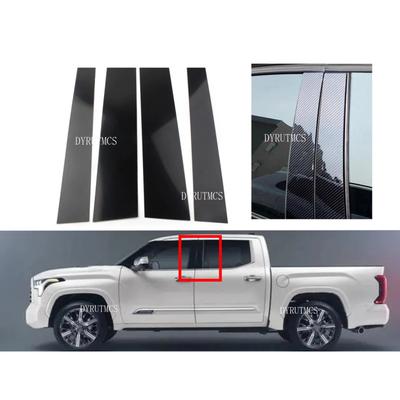 Car Door Window Column B C Pillar Posts Fit For Toyota Tundra Crew Max Cab/Double Cab 2007-2021 Cover Trim PC Material Sticker