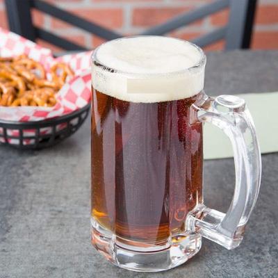 Crystal Beer Mugs Set of 2 with Strong Handle 400ml (Premium Fancy Beer Mug for Husband)