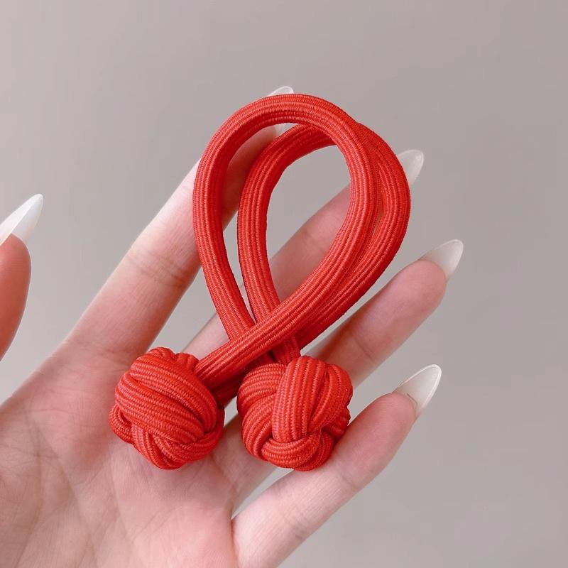 

Китайские узелковые косички резинки для волос для женщин и девочек резинка для волос повязка на голову с высокой эластичностью двойная повязка на голову стильный головной убор