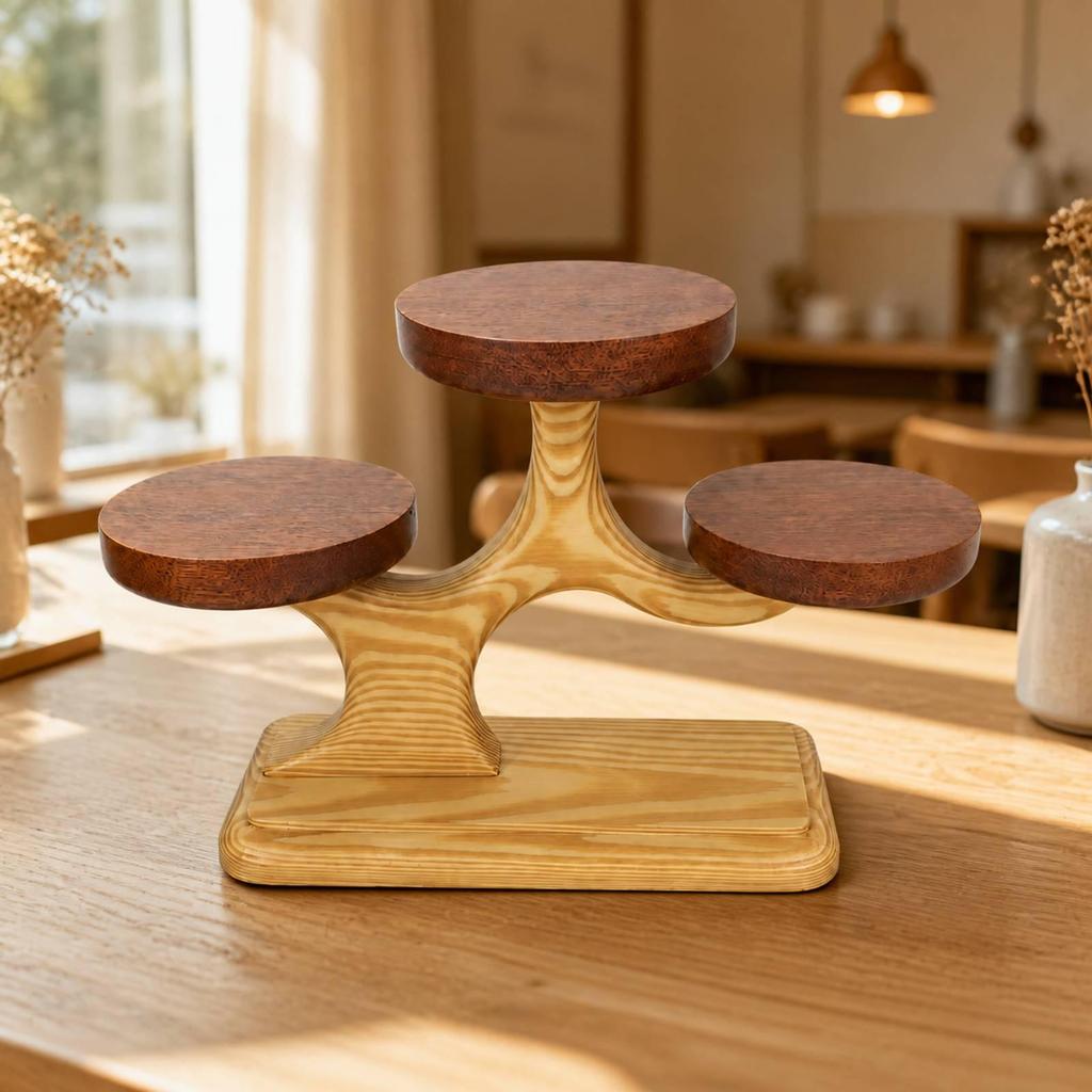 Tree-Shaped Serving Stand with Rectangular Base Versatile for Home Entertaining