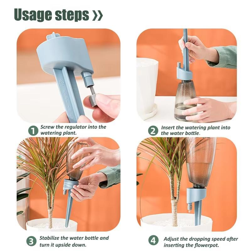 6pcs New Automatic Flower Watering Device Garden Adjustable Speed Dripping Watering Flower Pot Succulent Drip Irrigation Device