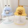 Toddler Sun Hat Bucket Hat Headdress with Detachable Face Guard Sun for Protective Cap Kid Beach Hasts  Yellow