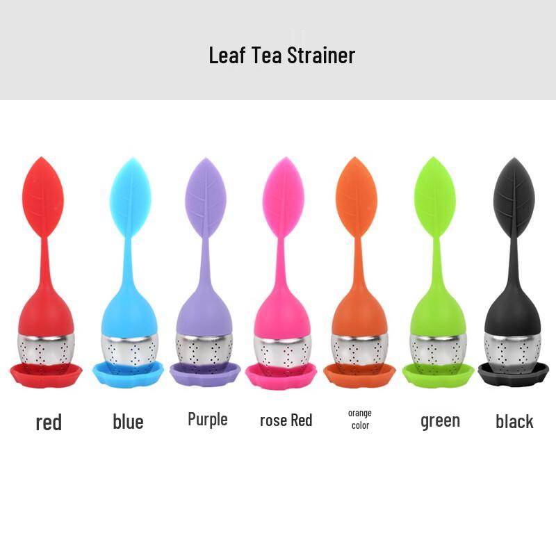 ZISIZ Stainless Steel Silicone Leaf Tea Infuser