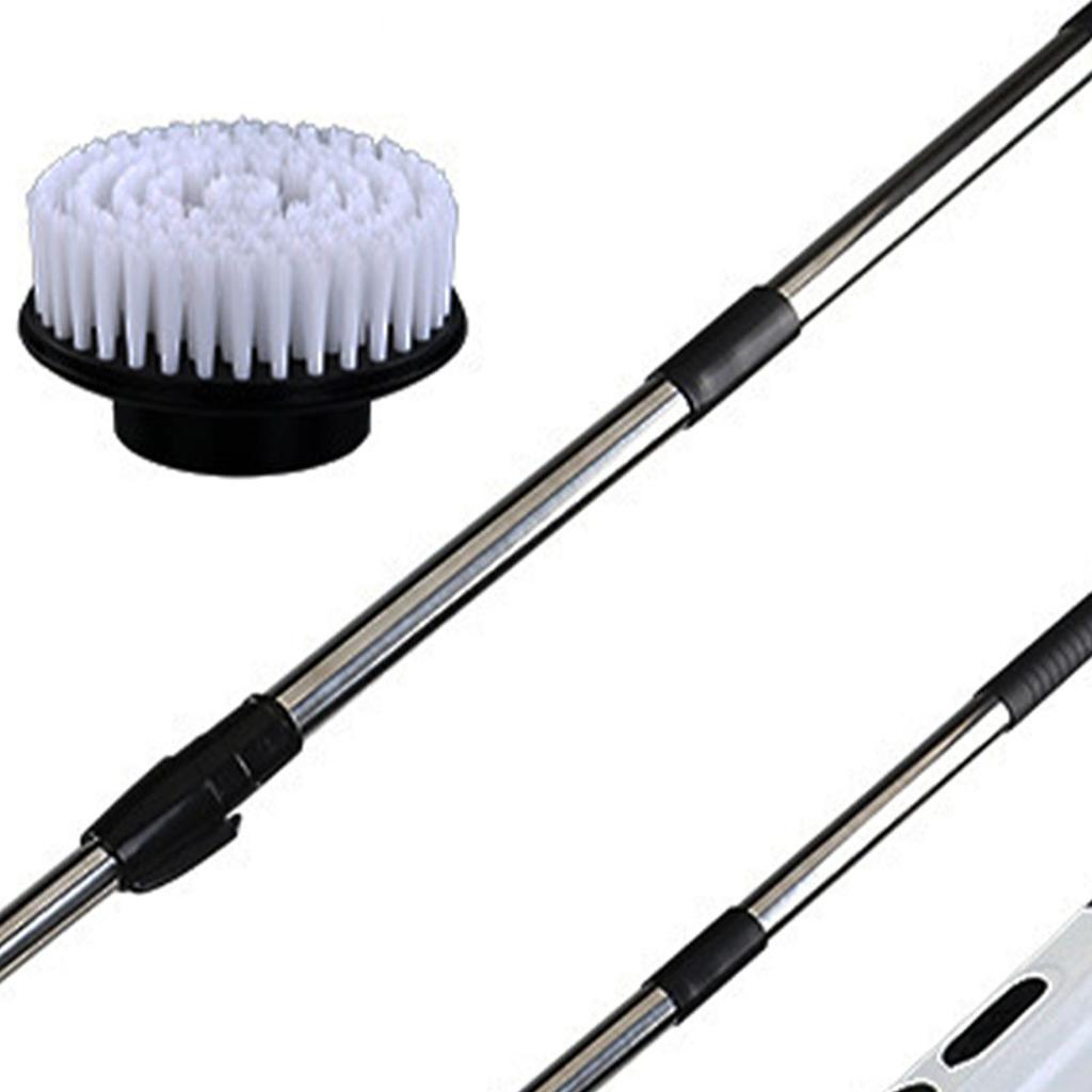 Electric Spin Scrubber Cordless Multifunction Retractable Handle Bathroom Tub Tile Shower Power Cleaning with 9 Brushes