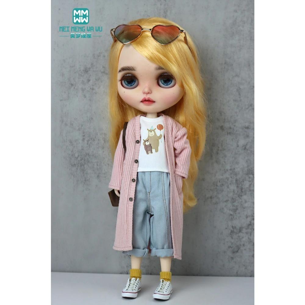 Clothes for doll Fashionable loose jeans, trench coat 28-30cm Blyth Azone OB22 OB24 doll accessories