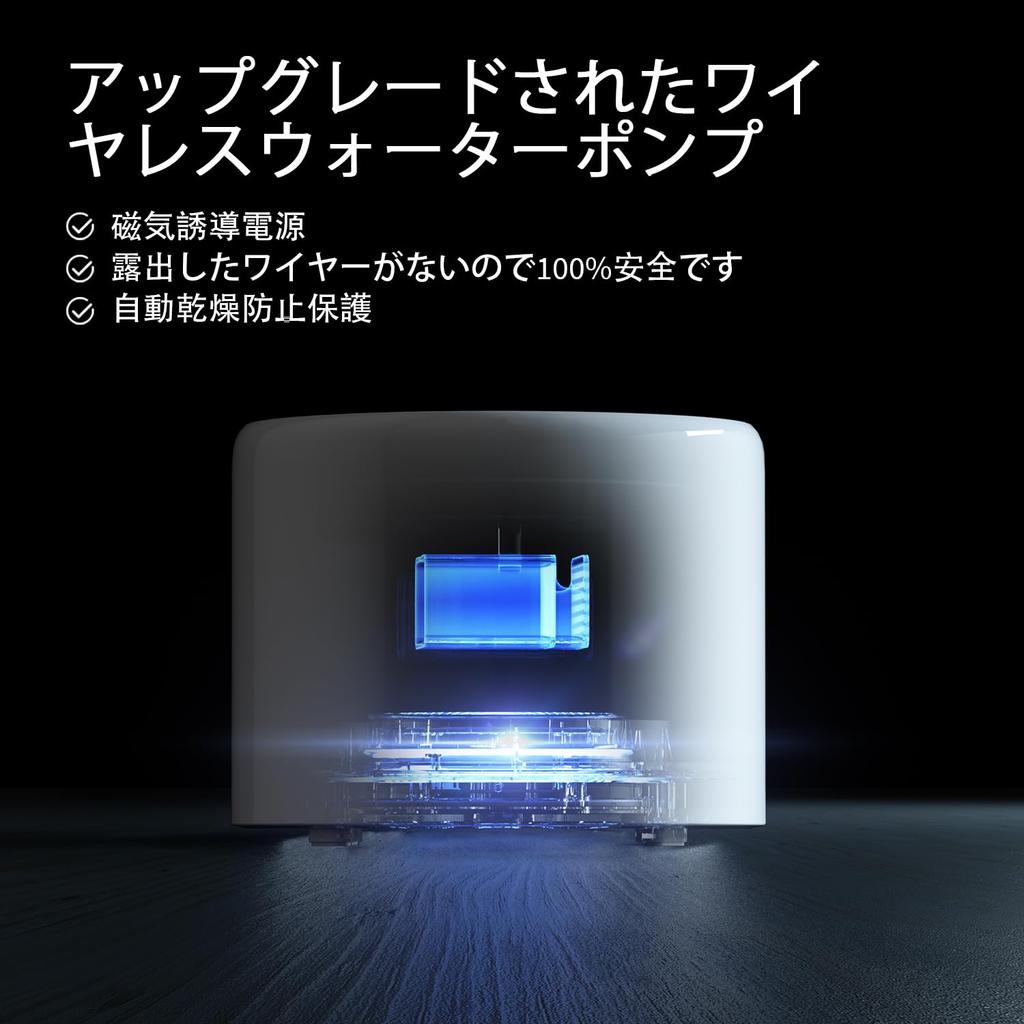 PETKIT Pet Water Drinker Cordless Quiet Pump Circulation Type Triple Filtration Automatic Power Off with LED Light Large Capacity Cat Dog White 1.35L