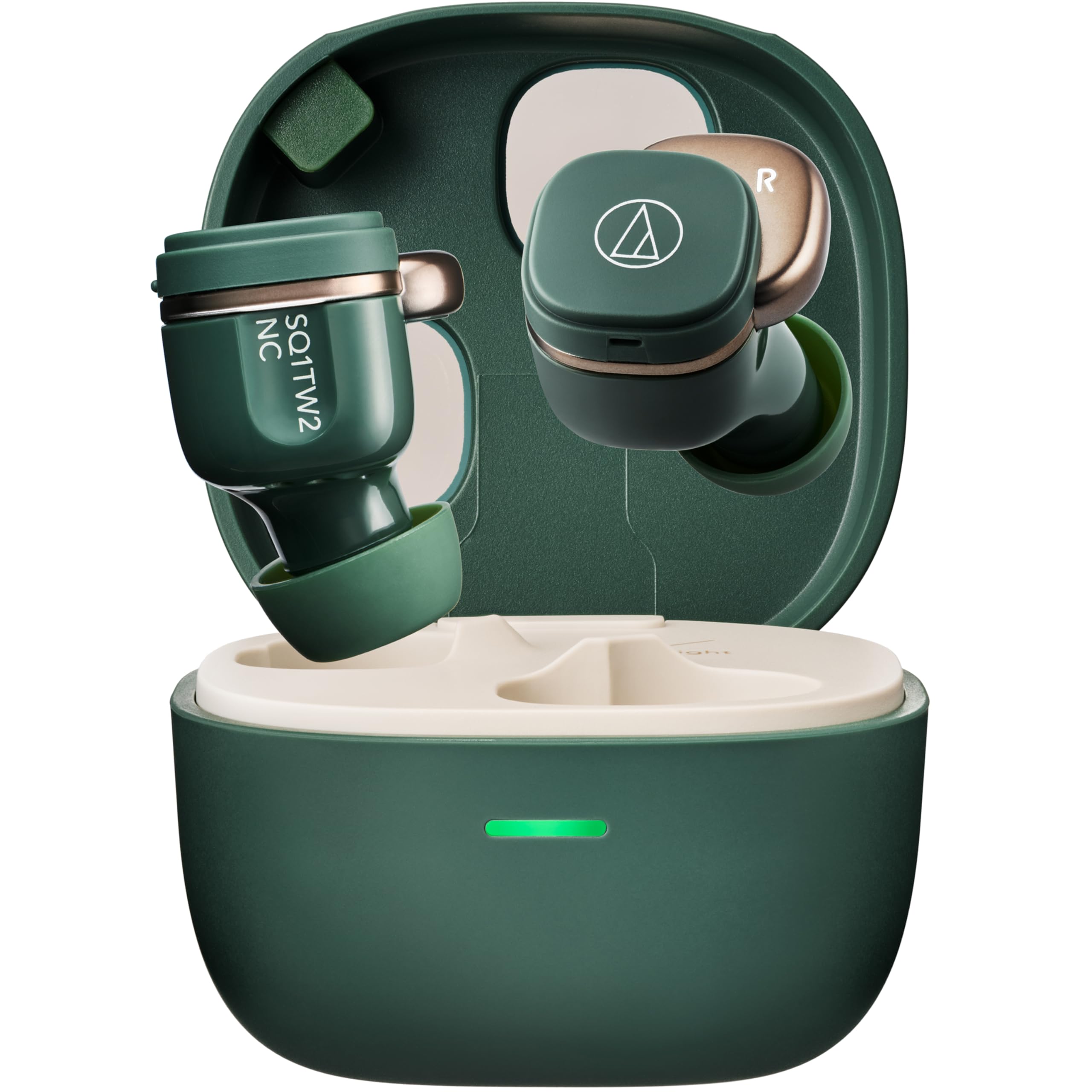 

Audio Technica ATH-SQ1TW2NC GR(E) True Wireless Earphones Noise-Canceling Bluetooth IPX5 Waterproof Wireless Charging Multipoint Ambient Sound