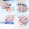 Glitter Gradient Color Full Wraps Polish Stickers Decal Strips Self-Adhesive Sets For Women Girls