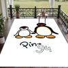 Crystal Velvet Rug with Pingu Design, Soft Non-Slip Floor Mat for Living Room Bedroom Decor