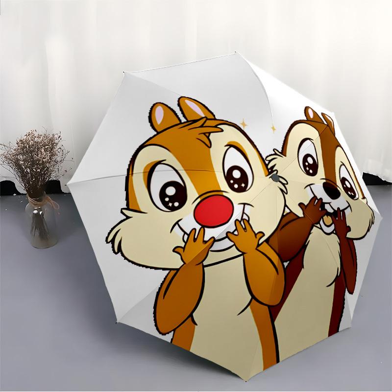 1pc Chip 'n' Dale Automatic Open/close, All-Season Portable Folding Umbrella, Perfect Gift for Friends  y250807025