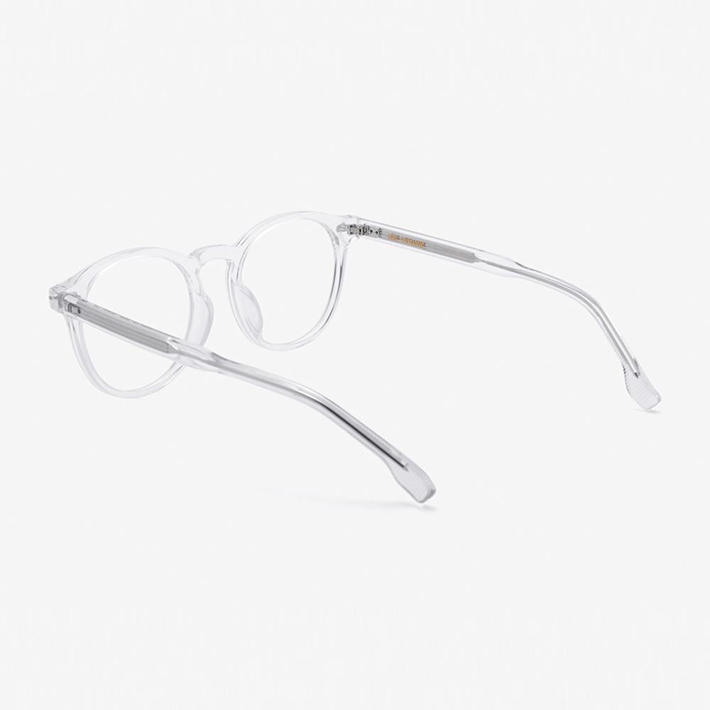 Alloaiweeo [Aloxrounz] Oversized Boston Frame Ara7107 C4 Transparent Clear