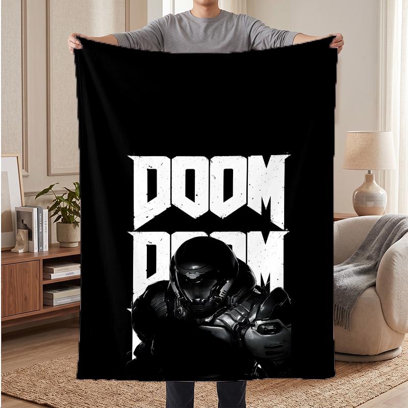 Doom Soft Warm Flannel Blankets Comfortable Blanket for Home Decoration Gifting