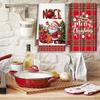 Festive Christmas Kitchen Towels - Quick-Dry Microfiber, Santa & Gingerbread Design. Perfect for Baking & Housewarming!