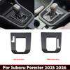 LHD RHD For Subaru Forester 2025 2026 ABS Black Center Console Gear Shift Panel Cover Trim Gear Head Knob Interior Accessories