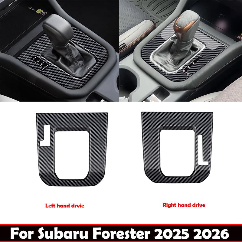 LHD RHD For Subaru Forester 2025 2026 ABS black Center Console Gear Shift Panel Cover trim Gear Head Knob Interior Accessories