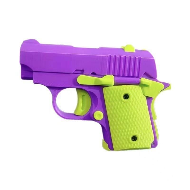 Mini Model Gravity Straight Jump Toy 3d Printed Gun Non-Firing Cub Kids Stress Children Relief Toys Wedding Party Supplies