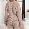 Women's Fashion Fleece Line And Thickened Pullover Long Sleeve Pajamas
